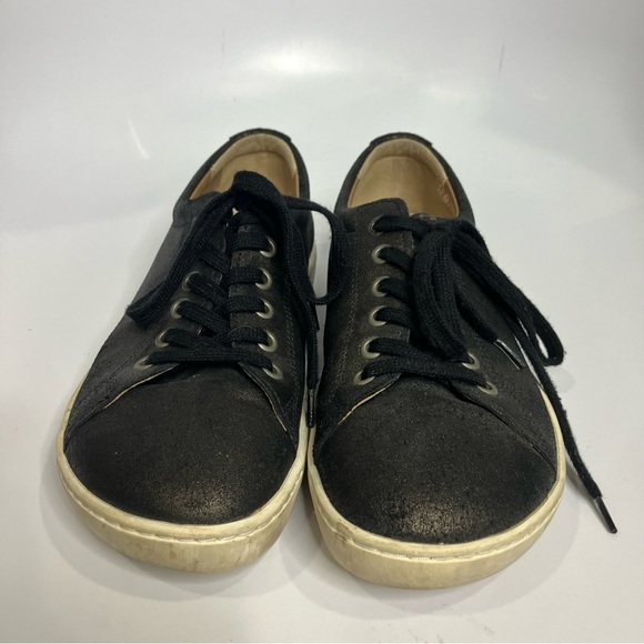 Birkenstock Arran sneakers shimmery black comfort shoes women’s size 38 / 7 - Picture 2 of 11